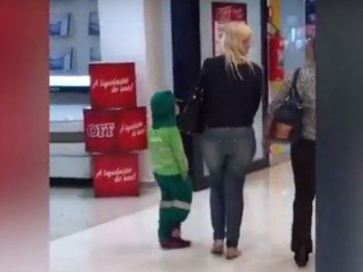 Criança com uniforme da Solurb chama atenção no Facebook e vira notÃcia